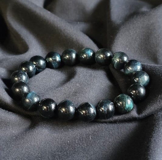 Blue Black Tiger's Eye Bracelet