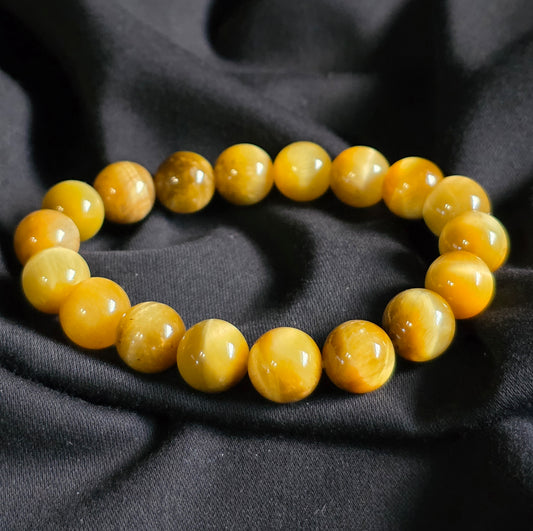 Golden Tiger's Eye gemstone beaded bracelet 10mm