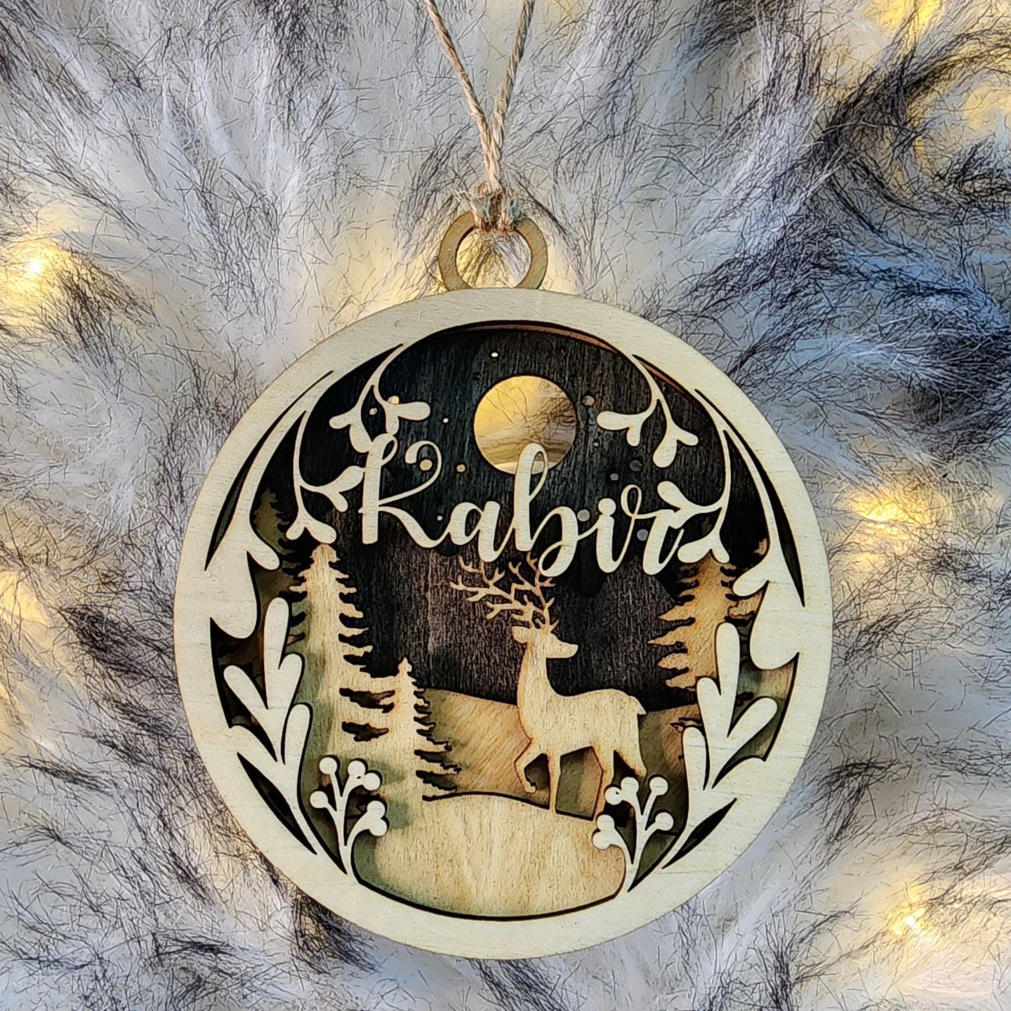 Multi-layer Reindeer Christmas Ornament