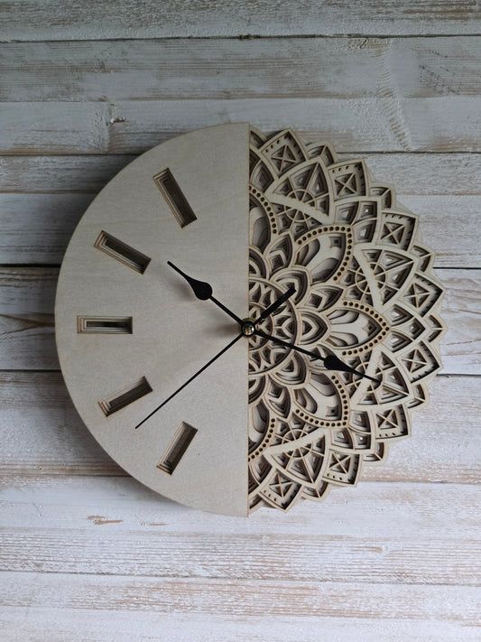 Half Mandala Clock