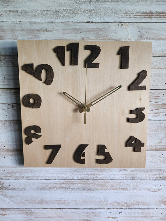Modern Minimalist Clock- Square