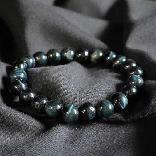Blue Black Tiger's Eye Bracelet