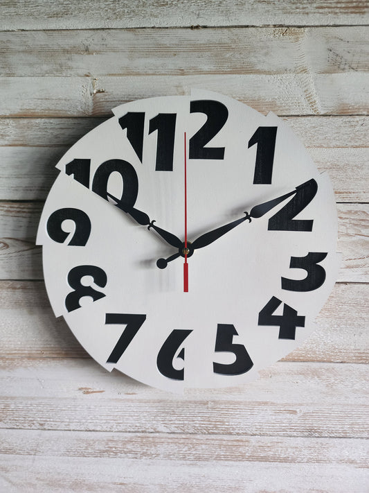Modern Minimalist Clock- White