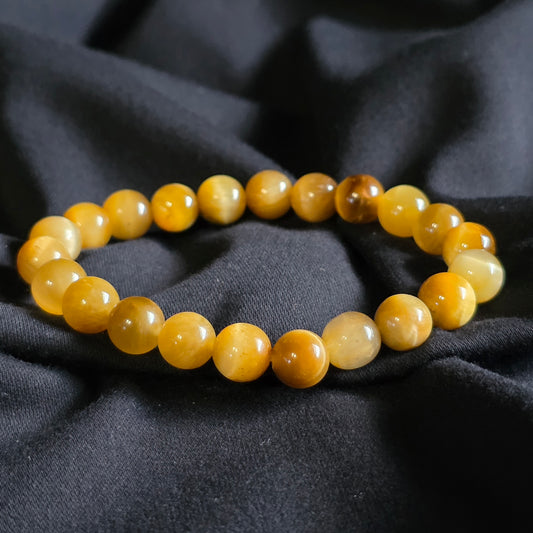Golden Tiger's Eye gemstone beaded bracelet 8mm